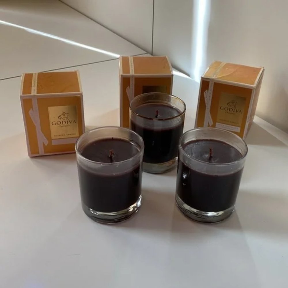 New in boxes! Godiva Scented Candle: White Chocolate Magnolia